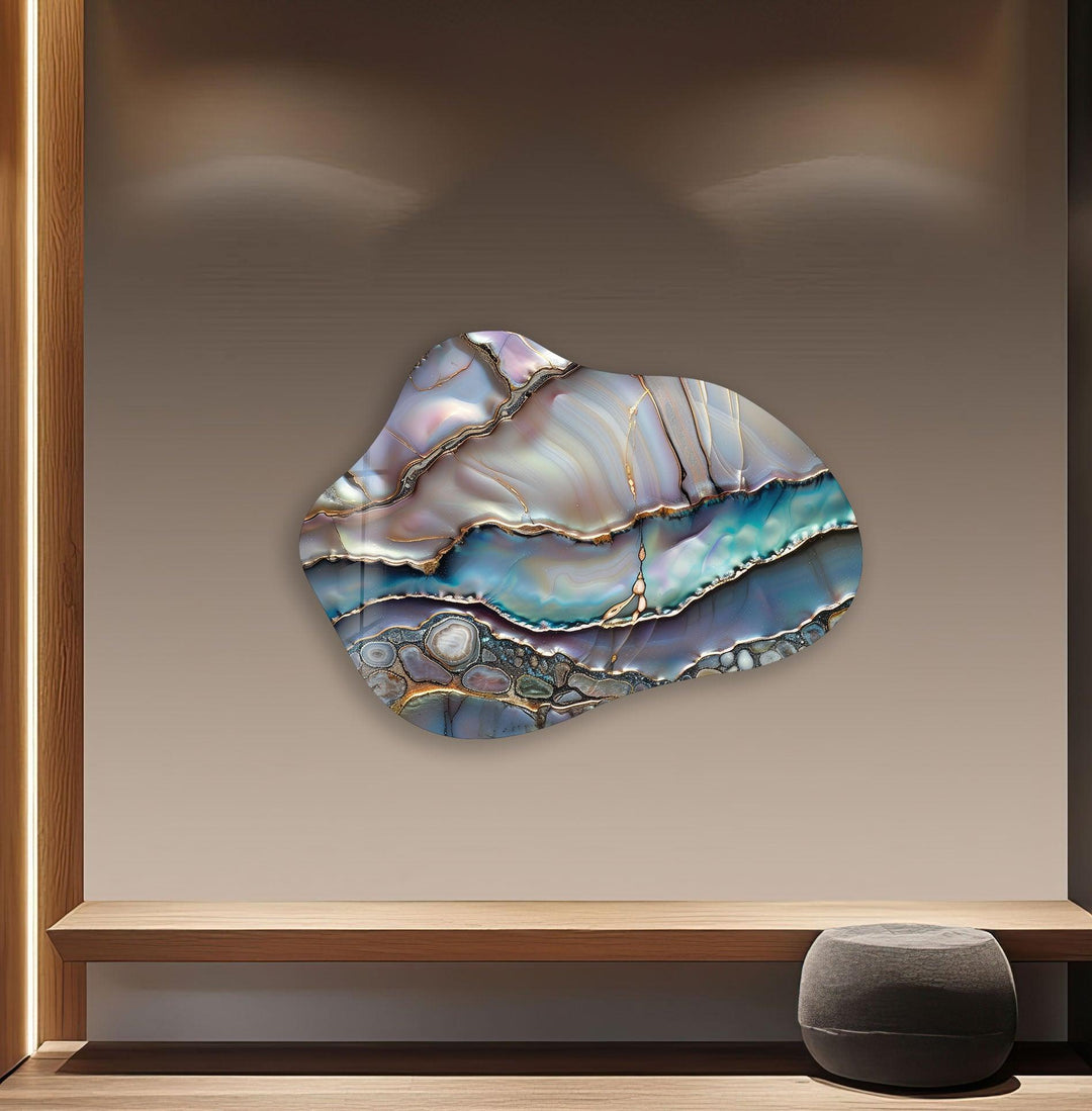 Stylish Purple Pearl Abstract Glass Wall Art, art glass wall art, glass wall art pictures
