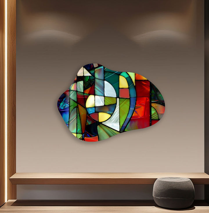 Stylish Red Stained Glass Wall Art, art glass wall art, glass wall art pictures
