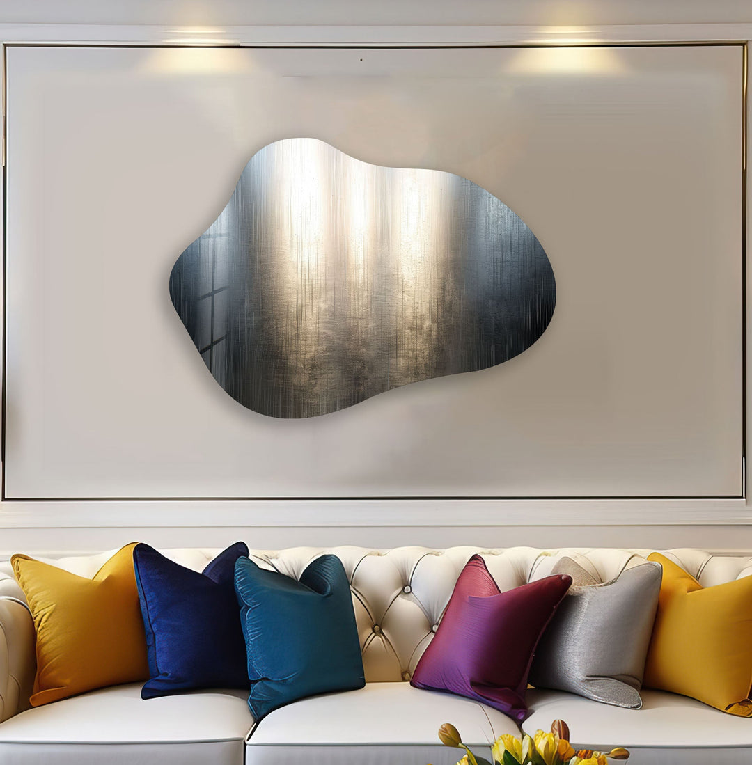 Silver Elegant Glass Wall Art, photo print on glass, prints on glass wall art
