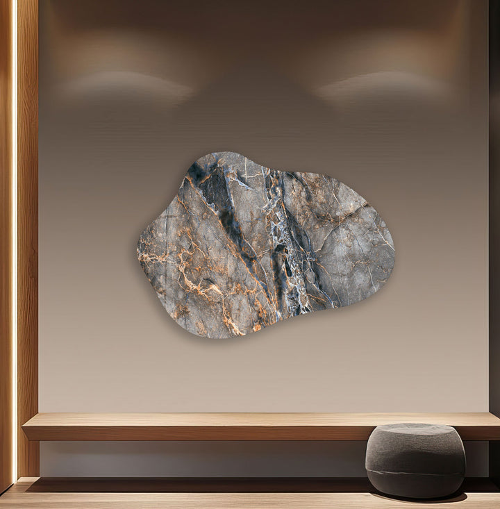 Elegant Grey Marble Decorative Glass Wall Art, glass pictures for Wall, glass prints wall art
