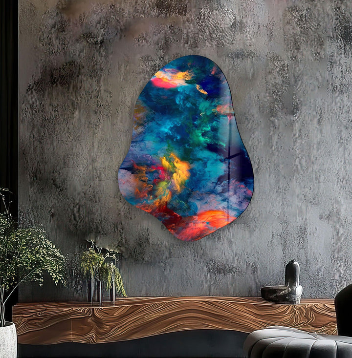 Stunning Blue Marble Glass Wall Art, glass image printing, glass prints from photos
