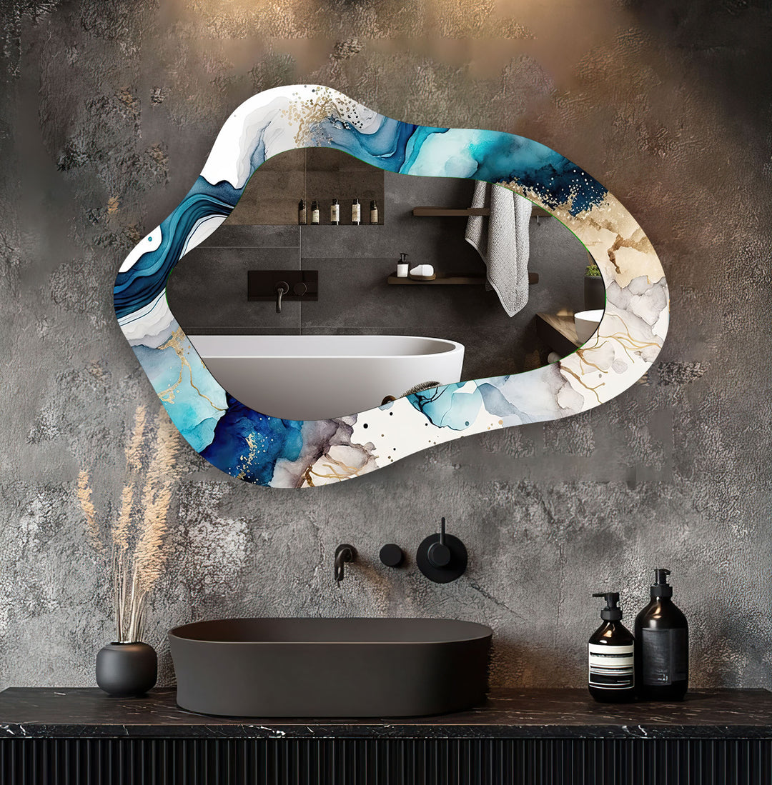 Modern Abstract Irregular Large Wall Mirror