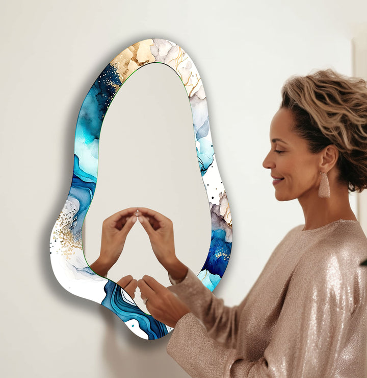 Modern Abstract Irregular Large Wall Mirror