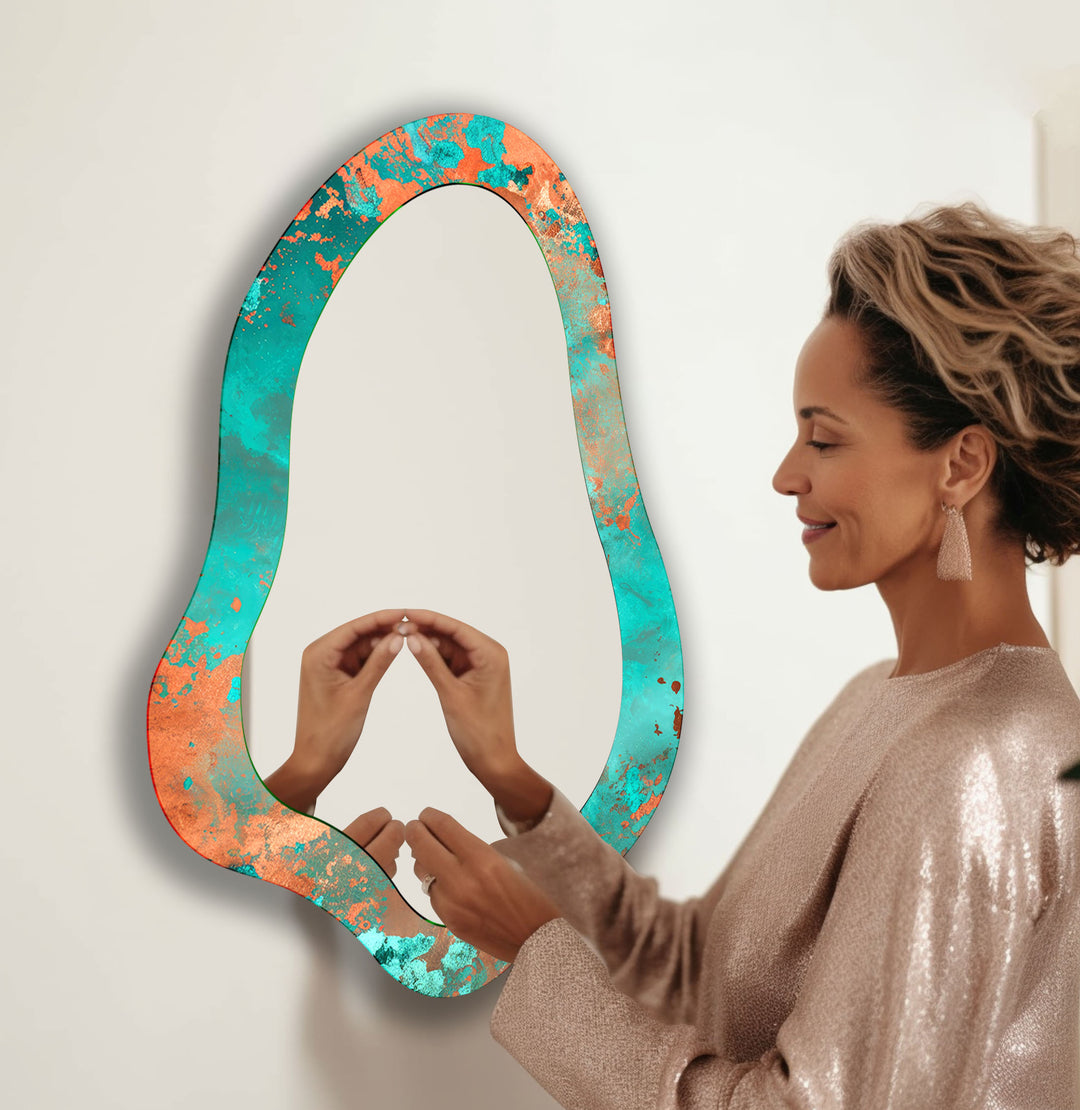 Green - Bronz Modern Wall Mirror