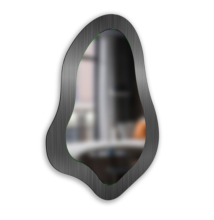 Modern Dark Gray Decorative Wall Mirror