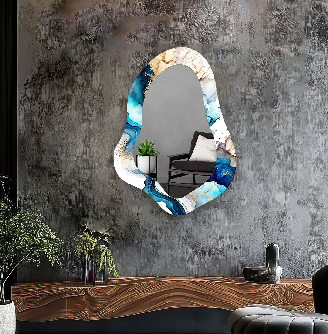 Modern Abstract Irregular Large Wall Mirror