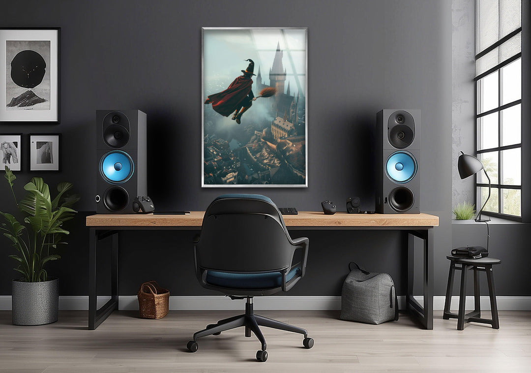 Harry Potter in Hogwarts Tempered Glass Wall Art for Living