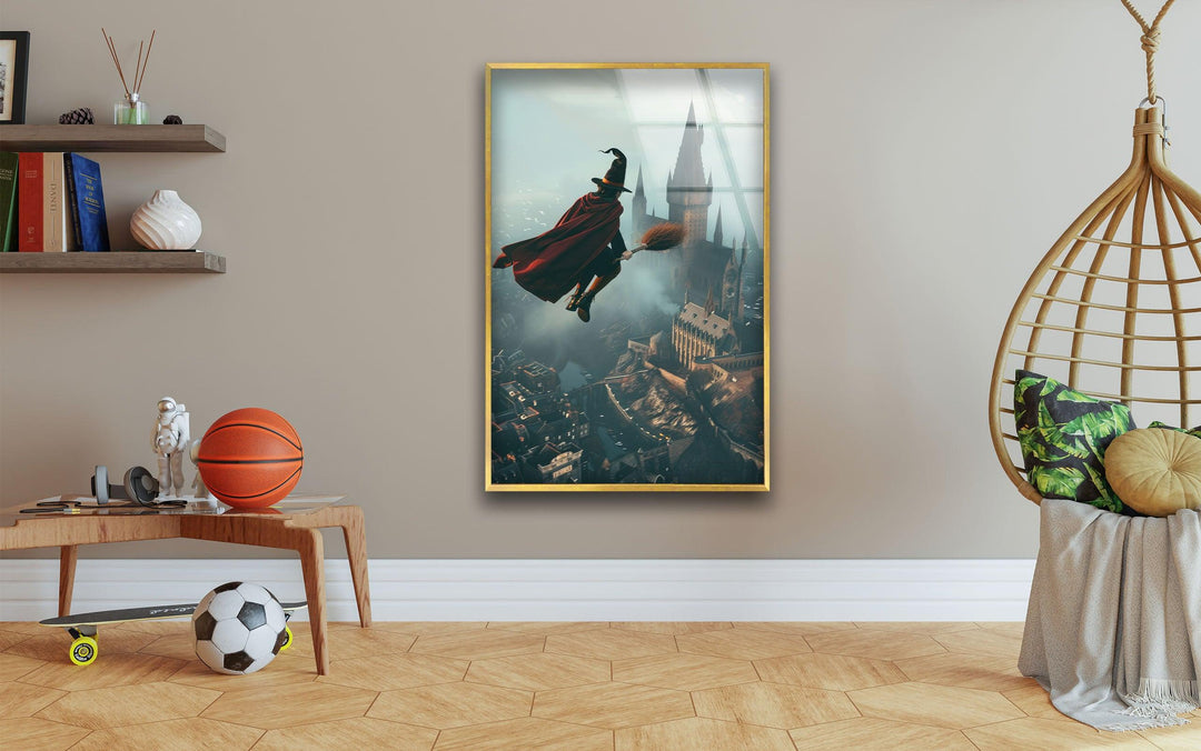 Harry Potter in Hogwarts Glass Wall Art