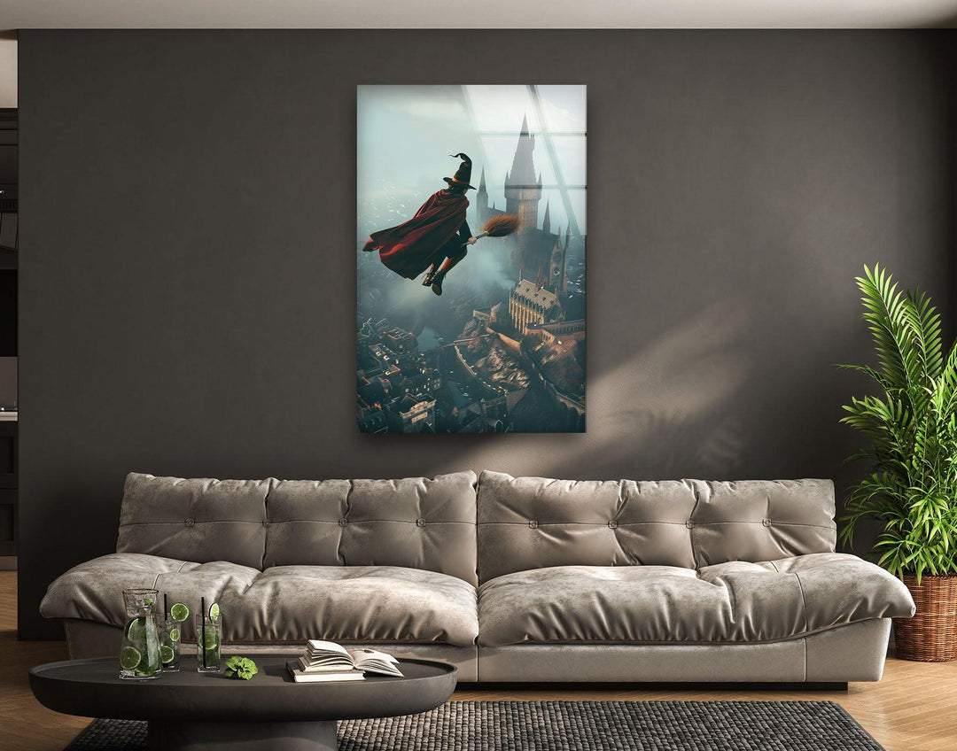 Harry Potter in Hogwarts Tempered Glass Wall Art