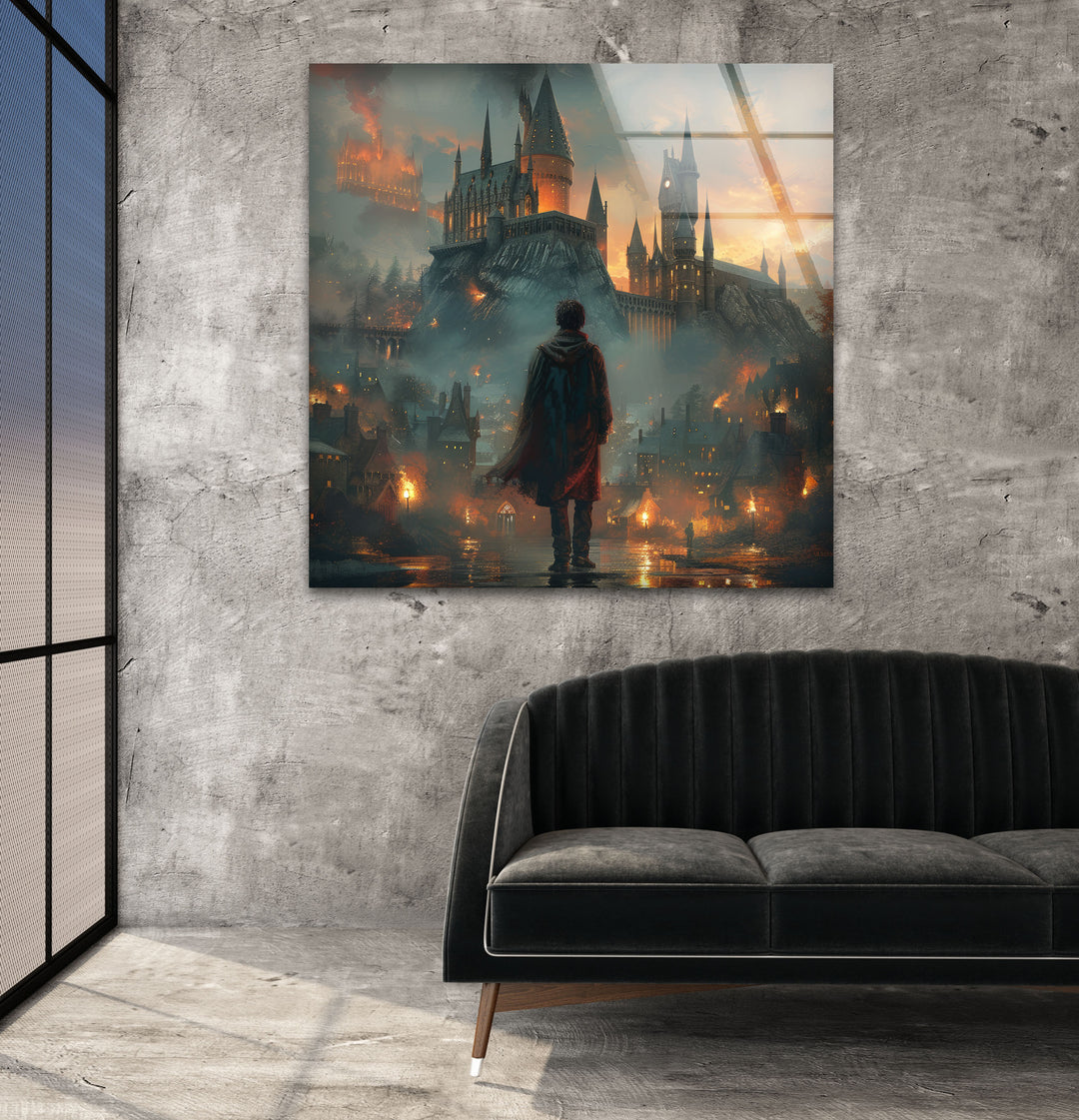 Harry Potter Hogwarts Glass Wall Art, glass image printing, glass prints from photos