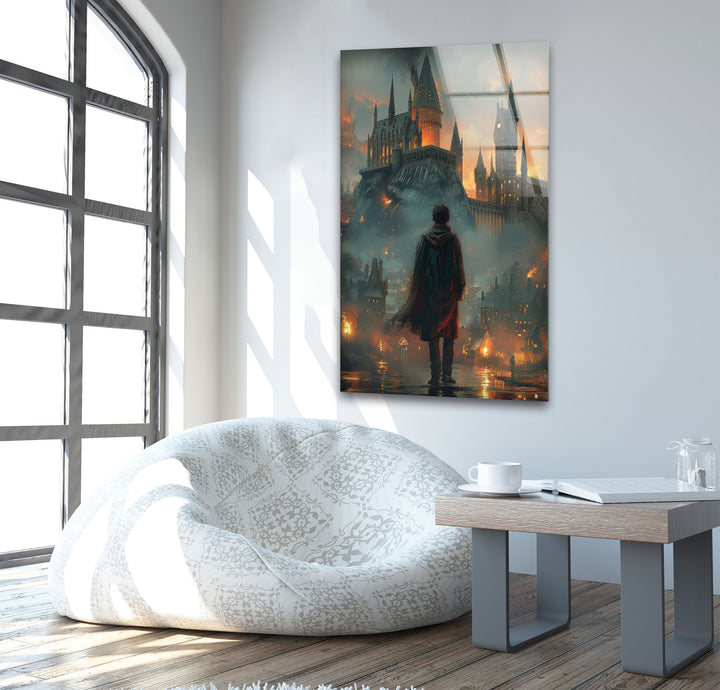 Harry Potter Hogwarts Glass Wall Art, custom glass photo prints, large glass prints