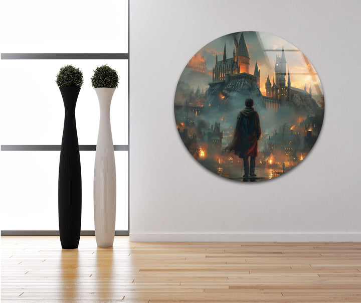 Harry Potter Hogwarts Glass Wall Art, custom glass pictures, glass art prints