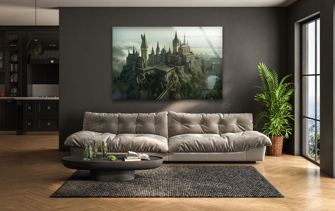 The Magic of Hogwarts Glass Wall Art, glass wall decor, glass wall art decor