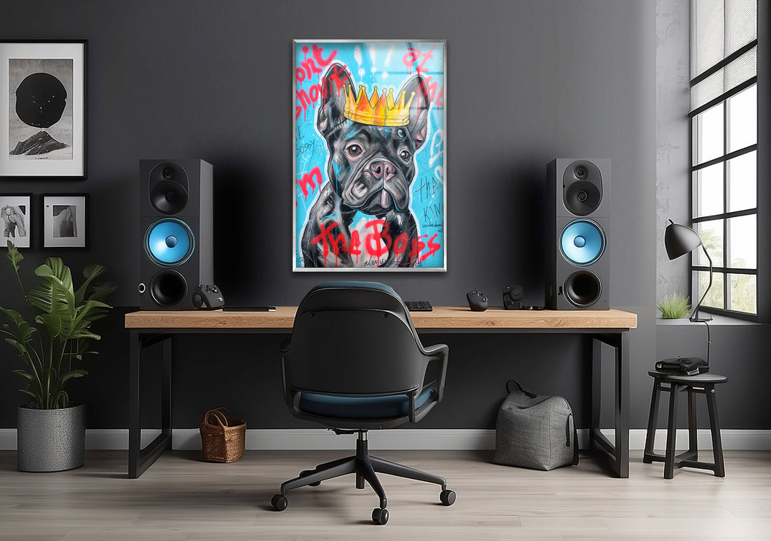 I'm The King Dog Glass Wall Art Glass Printing Wall Art, Print photos on glass
