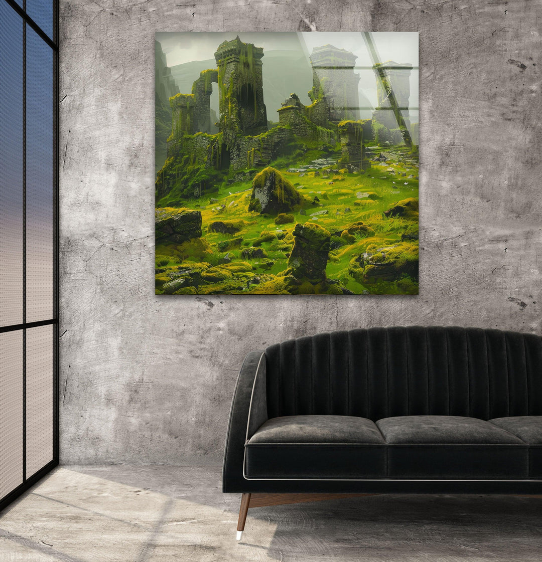 Illustration Landscape Glass Wall Art, art glass wall art, glass wall art pictures