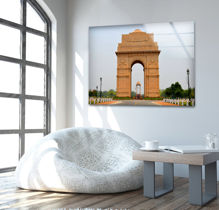 Iconic India Gate: A Stunning Landmark on Glass Wall Art
