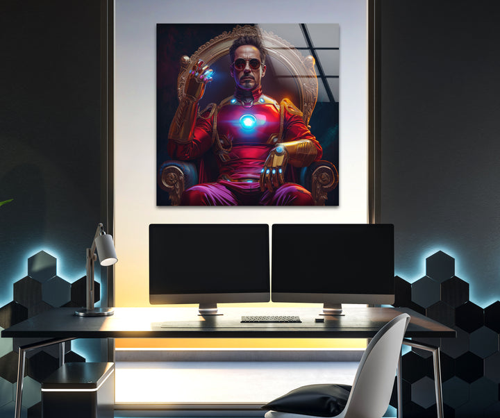 Iron Man Glass Wall Art glass photo prints, glass picture prints
