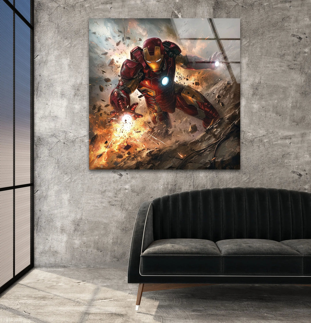 Marvel Iron Man Glass Wall Art glass photo prints, glass picture prints
