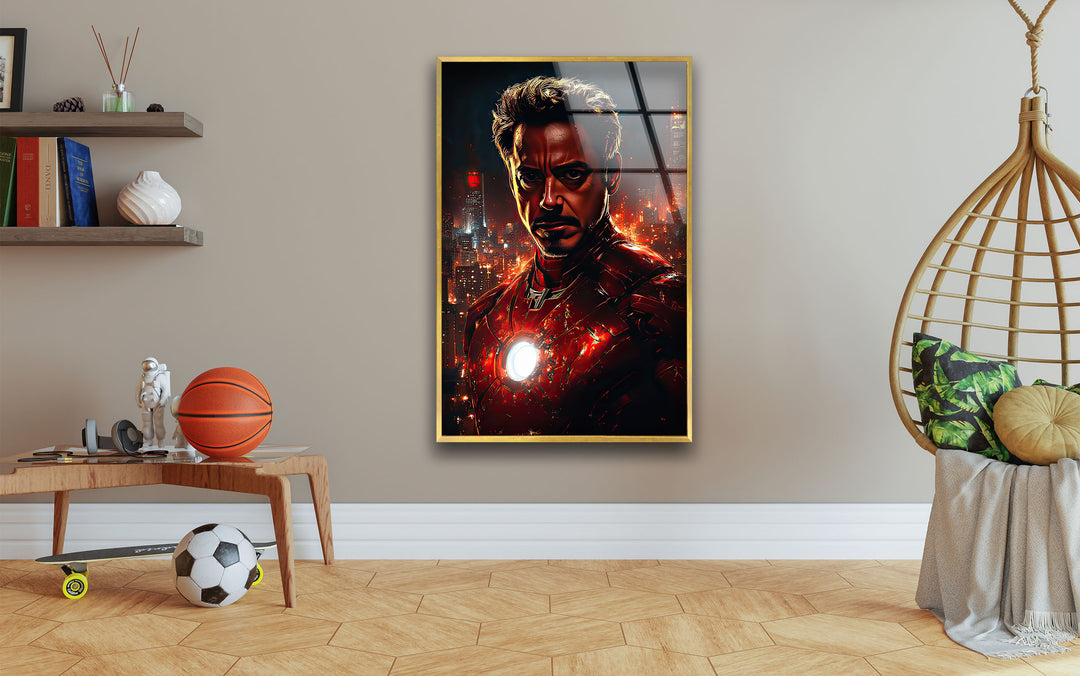  Iron Man Red Glass Wall Art glass photo prints, glass picture prints
