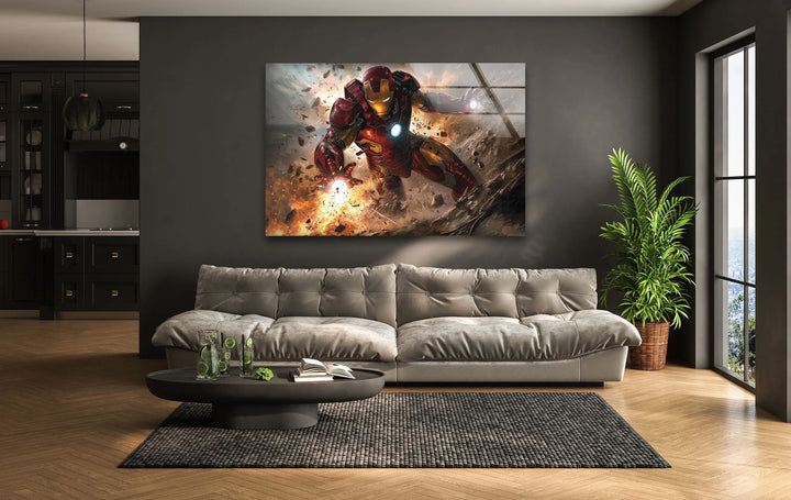 Marvel Iron Man Glass Wall Art art glass wall art, glass wall art pictures
