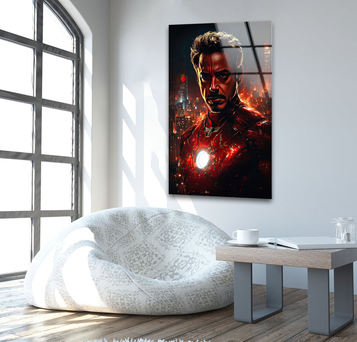  Iron Man Red Glass Wall Art glass image printing, glass prints from photos
