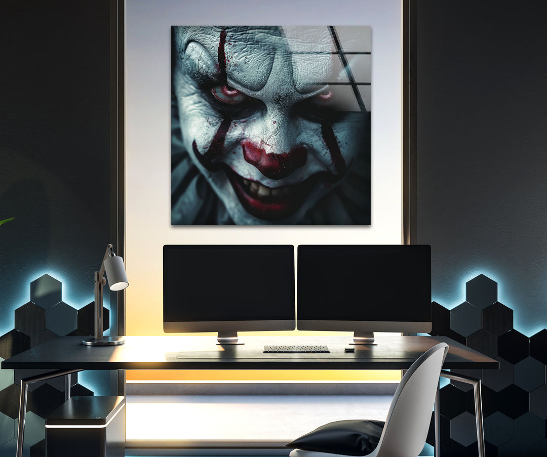 The Evil Clown Movie Print Photographs on Glass Easily