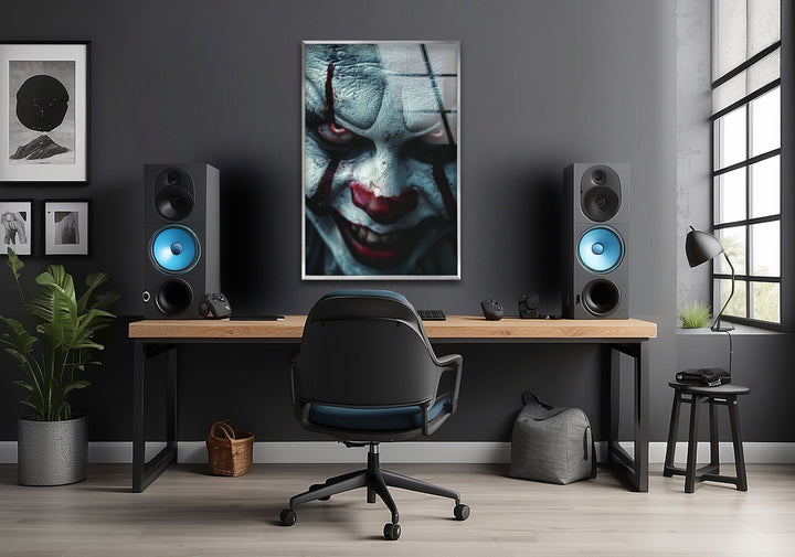 The Evil Clown Movie Glass Picture Prints Collection