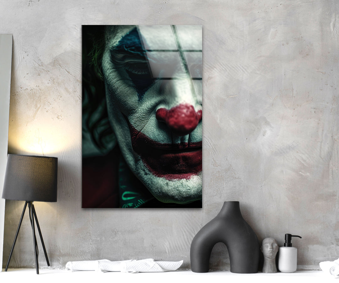 Joker Face Picture on Glass Collections