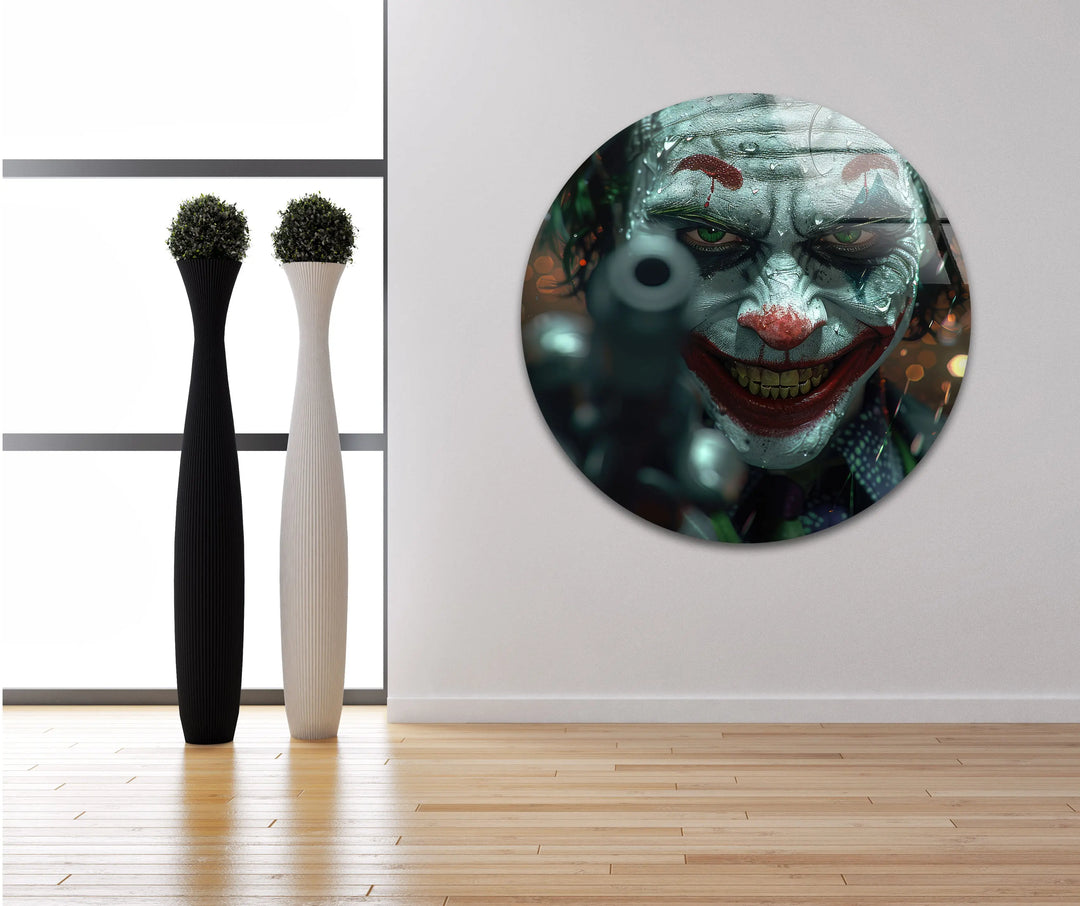 Joker Portrait Glass Wall Art glass wall decor, glass wall art decor
