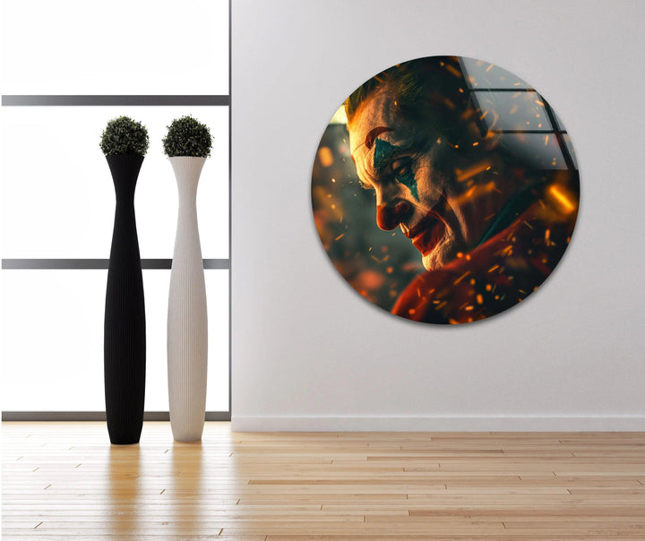 Joker Portre Glass Wall Art print on glass, glass printed photos
