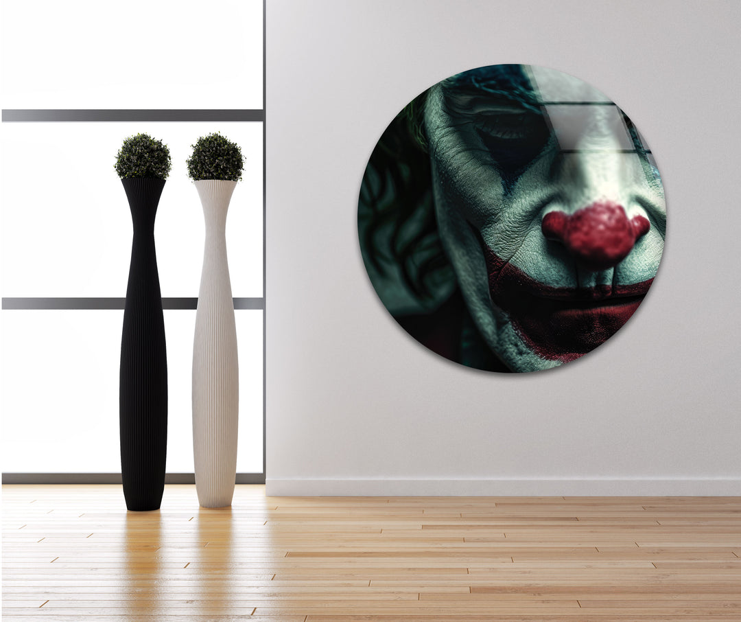 Joker Face Photo on Glass Home Decor