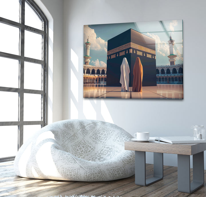 Kaaba Glass Picture Prints Art