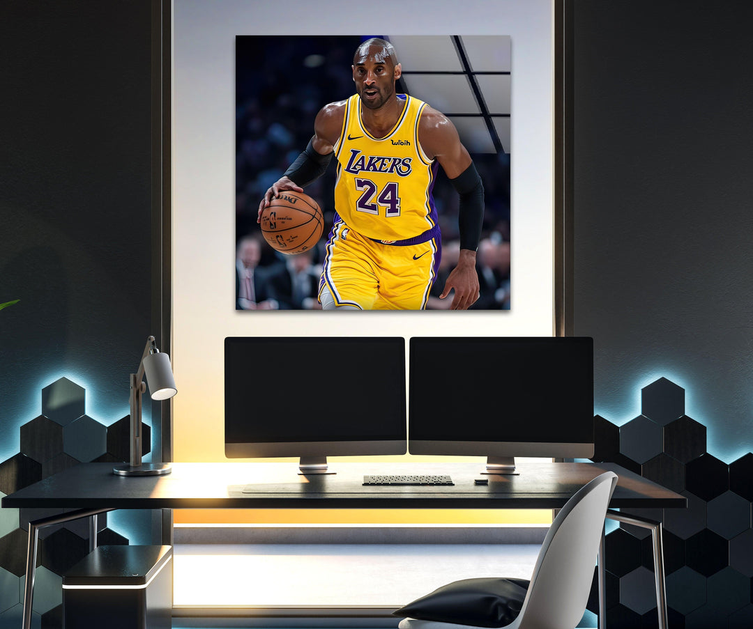 Kobe Bryant Lakers Glass Wall Art glass pictures for Wall, glass prints wall art
