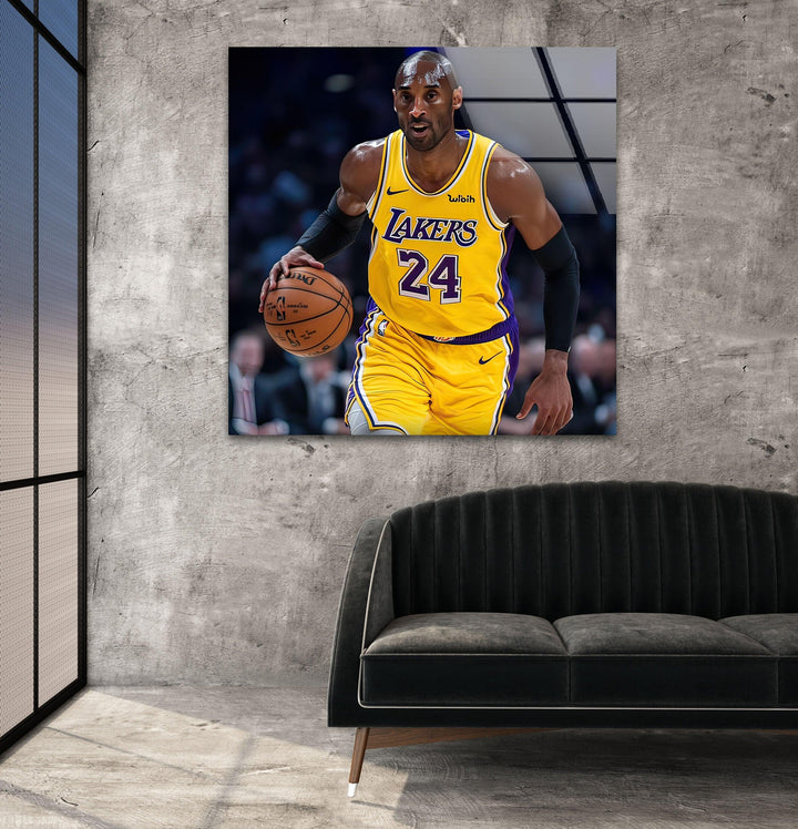 Kobe Bryant Lakers Glass Wall Art glass photo prints, glass picture prints
