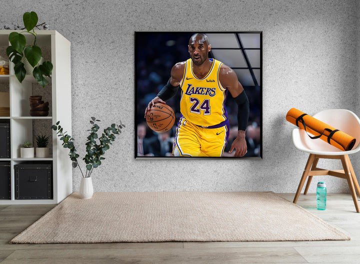 Kobe Bryant Lakers Glass Wall Art glass image printing, glass prints from photos
