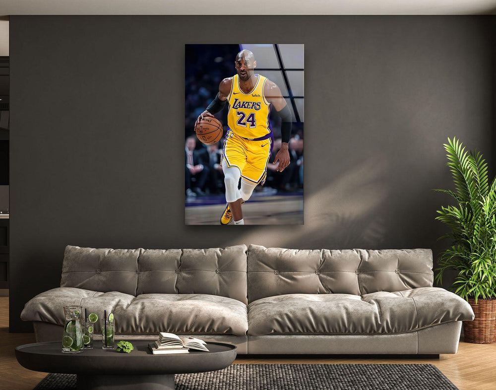 Kobe Bryant Lakers Glass Wall Art Glass Printing Wall Art, Print photos on glass
