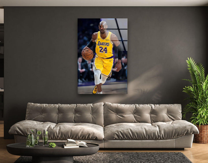 Kobe Bryant Lakers Glass Wall Art Glass Printing Wall Art, Print photos on glass
