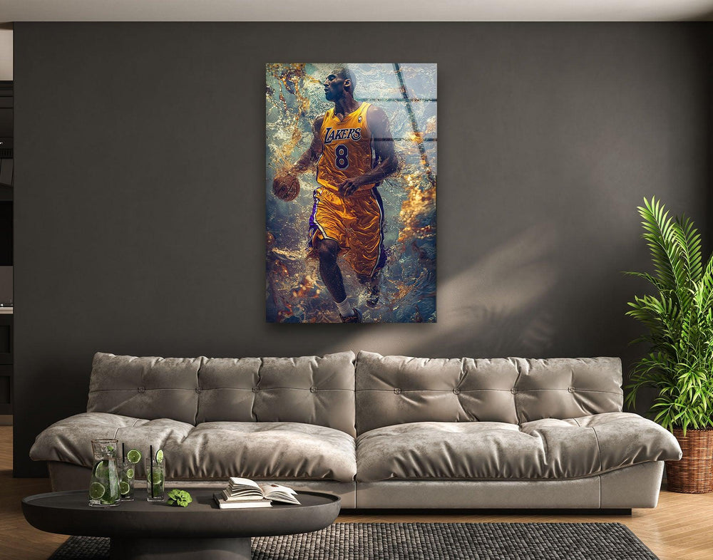 Kobe Bryant Basketball Player Glass Wall Art Glass Printing Wall Art, Print photos on glass
