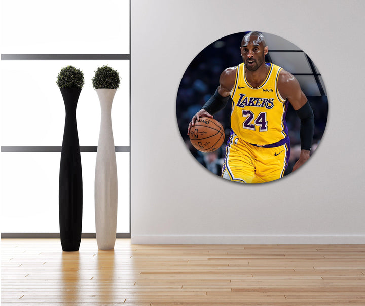 Kobe Bryant Lakers Glass Wall Art print on glass, glass printed photos
