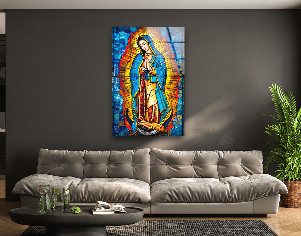 Lady of Guadal Glass Wall Art print on glass, glass printed photos
