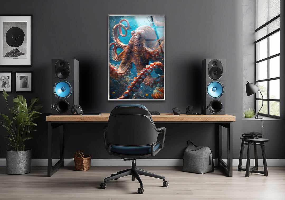 Large Octopus Glass Wall Art art glass wall art, glass wall art pictures
