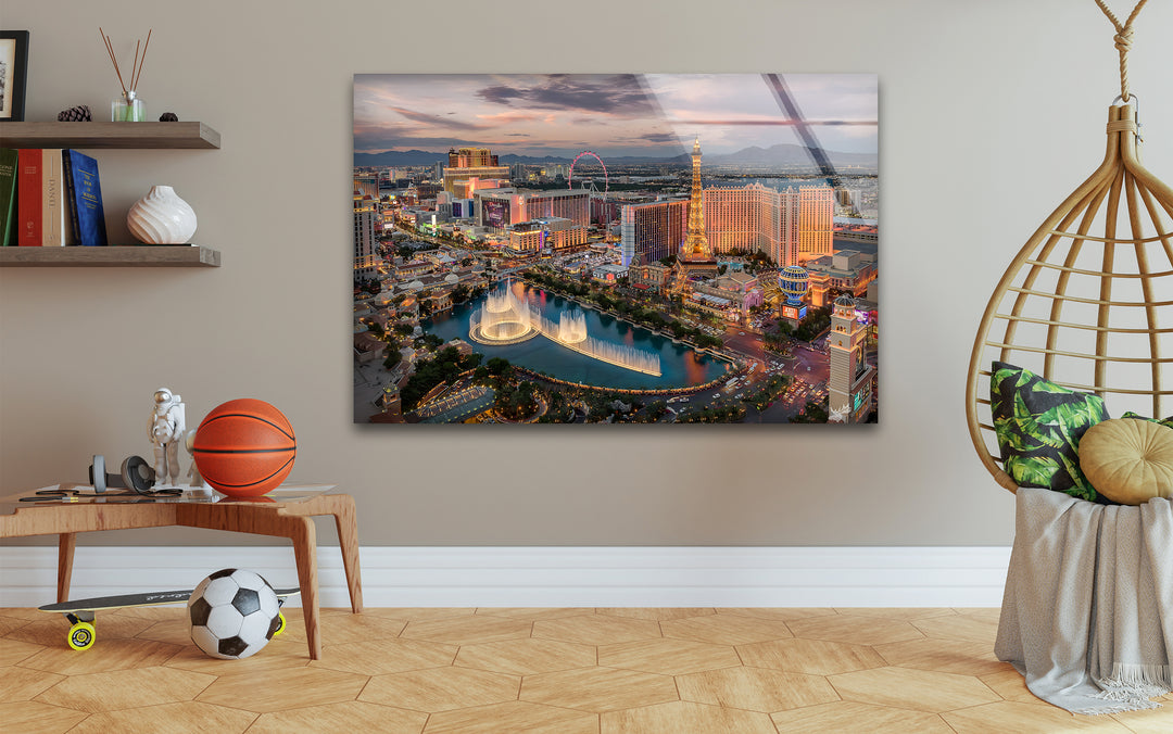 Transform Your Room with a Captivating Las Vegas Skyline Glass Print 🖼️🚀
