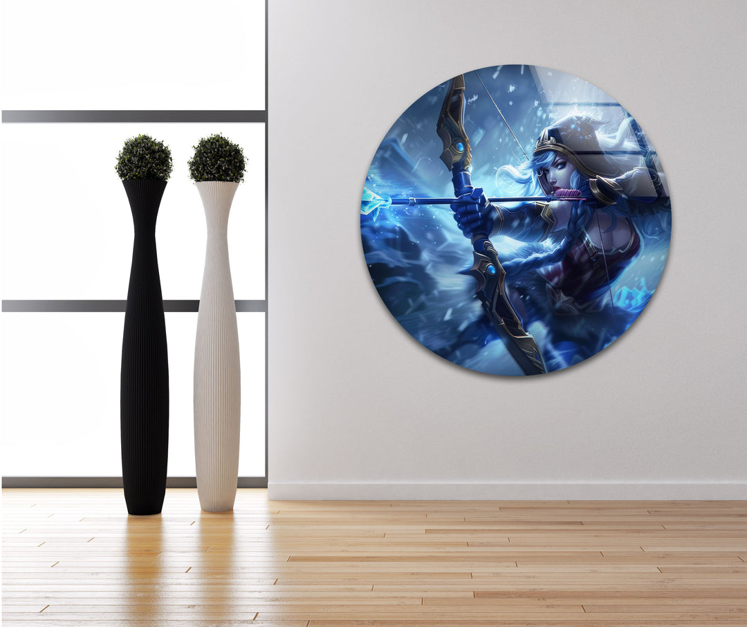 League of Legends Ashe Glass Wall Art Glass Printing Wall Art, Print photos on glass
