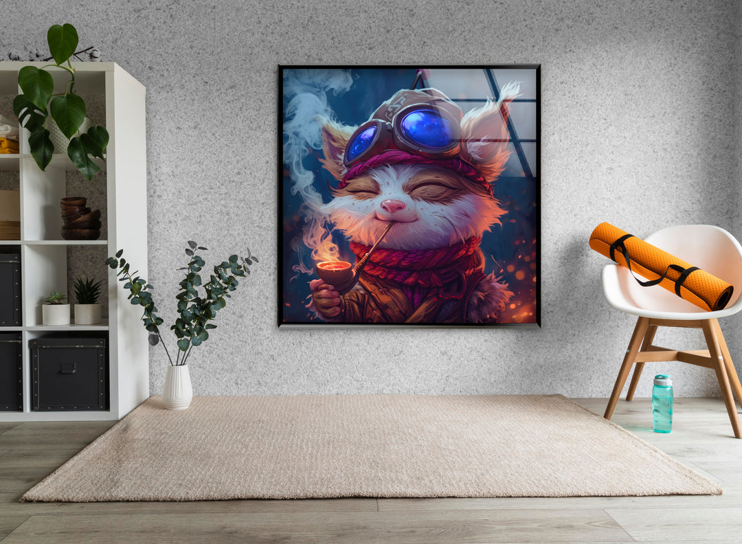 League of Legends Teemo Glass Wall Art large glass photo prints, glass wall photos
