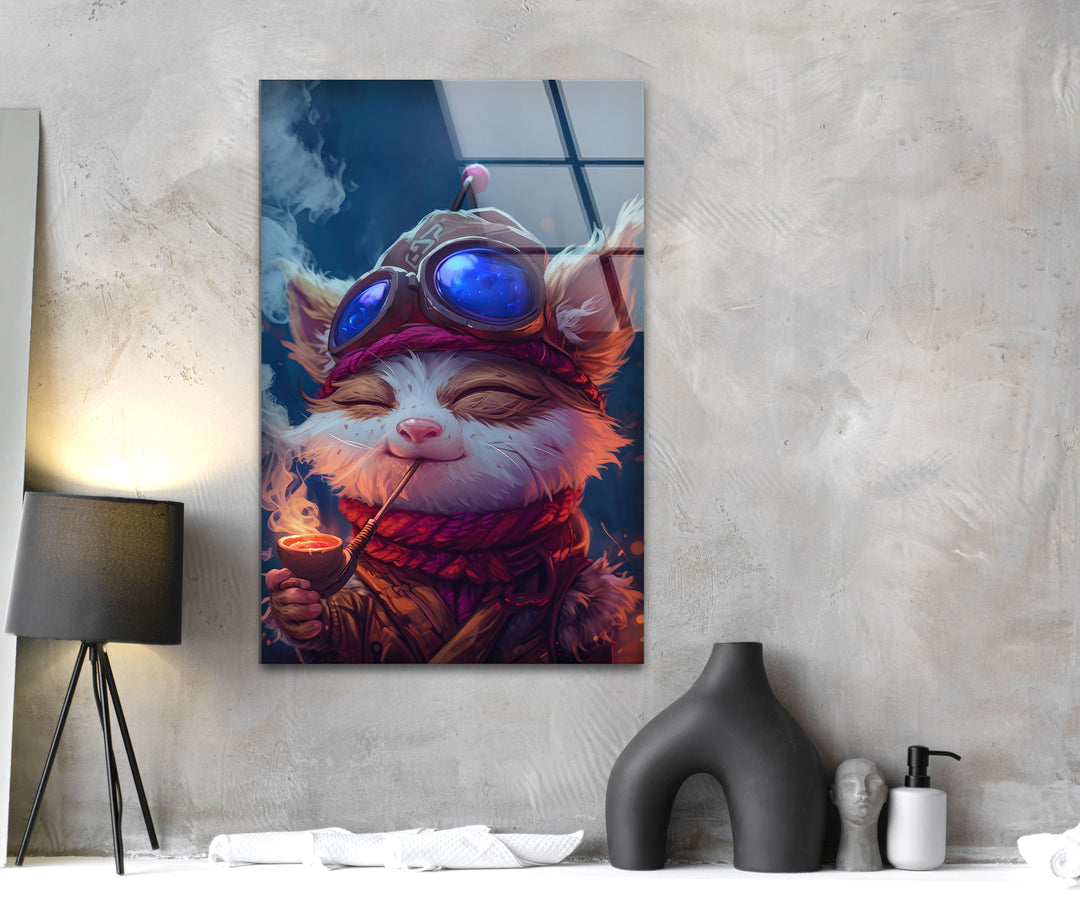 League of Legends Teemo Glass Wall Art photo print on glass, prints on glass wall art
