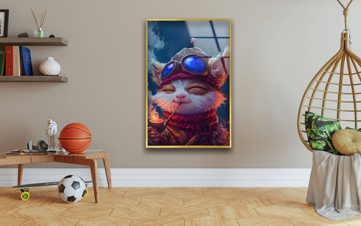 League of Legends Teemo Glass Wall Art custom glass pictures, glass art prints
