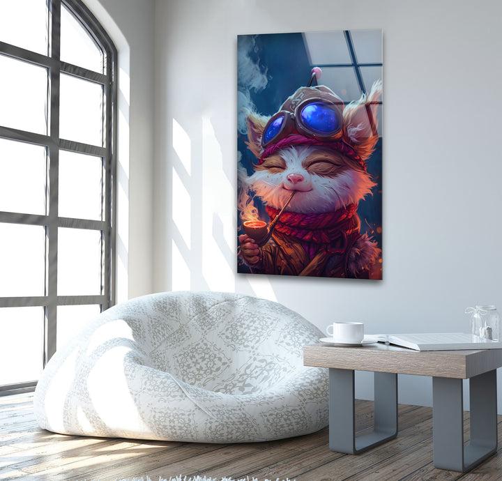 League of Legends Teemo Glass Wall Art glass photo prints, glass picture prints
