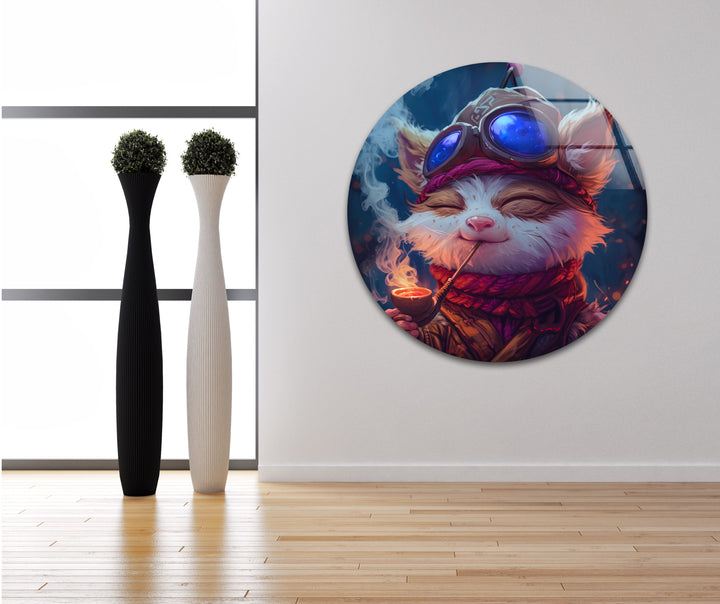 League of Legends Teemo Glass Wall Art Glass Printing Wall Art, Print photos on glass
