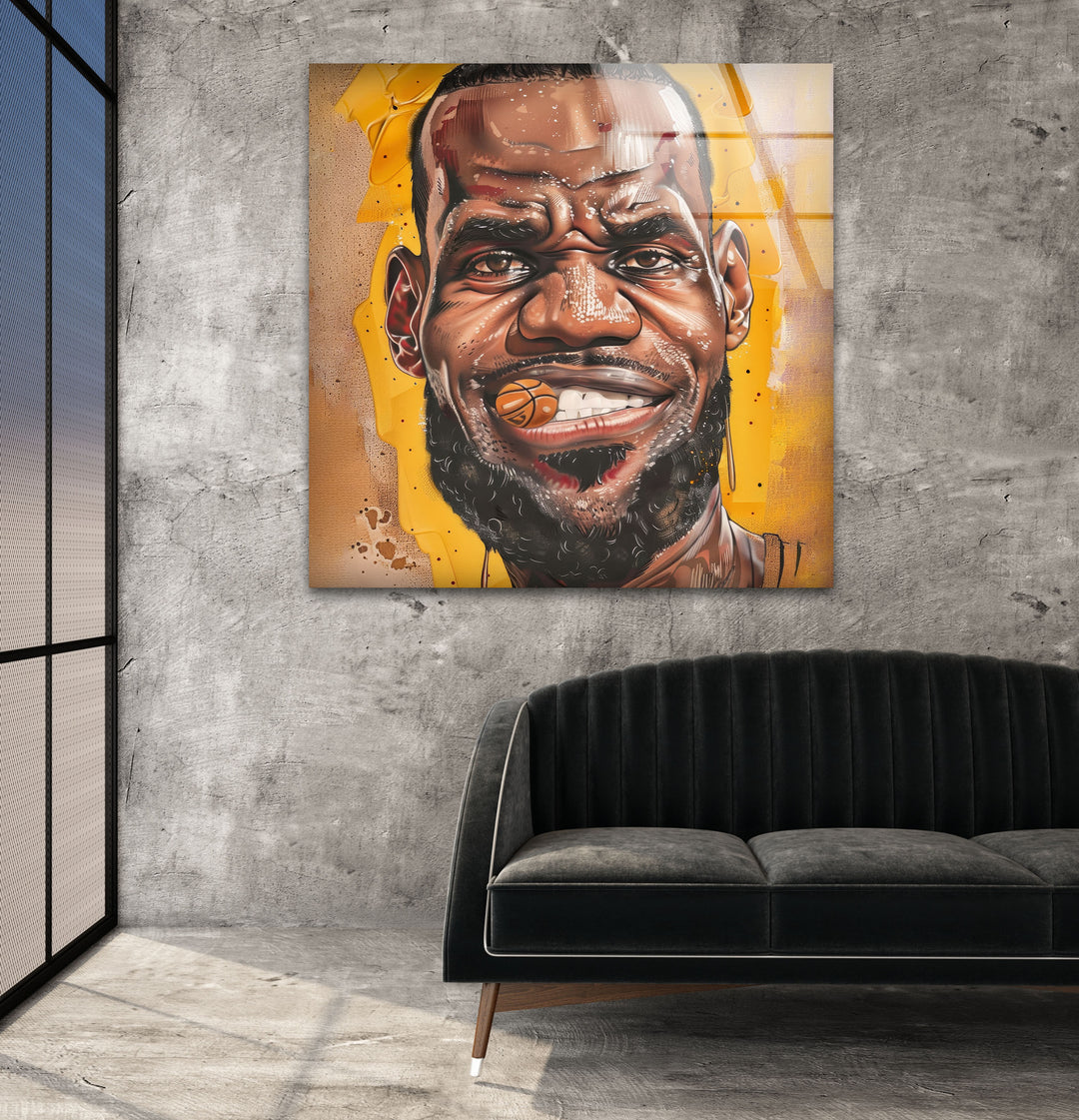 Lebron James Stunning Glass Picture Prints | Modern Wall Art