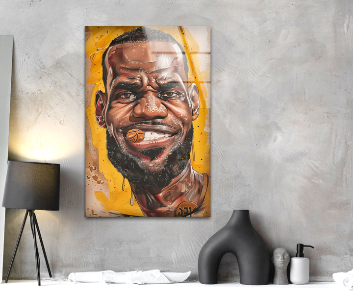 Lebron James Print on Glass Art Pieces